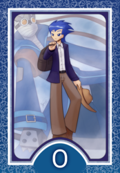 Size: 1200x1728 | Tagged: safe, artist:howxu, flash sentry, equestria girls, g4, clothes, hat, male, solo, tarot, tarot card, the fool
