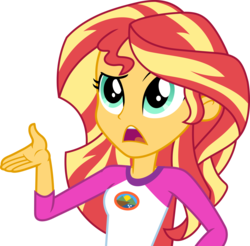 Size: 7000x6897 | Tagged: safe, artist:luckreza8, sunset shimmer, equestria girls, g4, my little pony equestria girls: legend of everfree, absurd resolution, clothes, female, open mouth, simple background, solo, transparent background, vector
