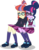 Size: 5000x6414 | Tagged: safe, artist:limedazzle, moondancer, sci-twi, twilight sparkle, equestria girls, g4, absurd resolution, blushing, clothes, cute, equestria girls-ified, female, lesbian, school uniform, scitwidancer, ship:twidancer, shipping, show accurate, simple background, sitting, smiling, transparent background