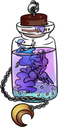 Size: 2946x6392 | Tagged: safe, artist:cutepencilcase, princess luna, g4, absurd resolution, eyes closed, female, floating, impossibly large ears, pony in a bottle, simple background, smiling, solo, spread wings, stars, transparent background, underwater