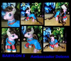 Size: 600x516 | Tagged: safe, artist:princessamalthea, g3, babylon 5, customized toy, delenn, doll, irl, photo, toy