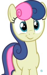 Size: 1800x2833 | Tagged: safe, artist:arifproject, bon bon, sweetie drops, earth pony, pony, g4, adorabon, amused, bon bon is amused, cute, female, simple background, smirk, smirk pone collection, solo, transparent background, vector