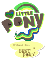 Size: 1588x2000 | Tagged: safe, artist:neonaarts, oc, oc only, oc:crescent beat, best pony, my little pony logo