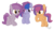 Size: 1024x586 | Tagged: safe, artist:splender-fire, oc, oc only, oc:dash lightning, oc:fast pace, oc:time setter, offspring, parent:oc:speed demon, parent:scootaloo, parents:canon x oc, simple background, transparent background, triplets