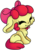 Size: 3196x4592 | Tagged: safe, artist:cutepencilcase, apple bloom, earth pony, pony, g4, adorabloom, chest fluff, cute, eyes closed, female, floppy ears, silly, silly pony, simple background, solo, tongue out, transparent background