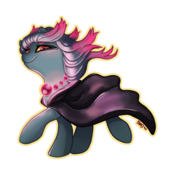 Size: 3000x3000 | Tagged: safe, artist:bean-sprouts, misdreavus, crossover, high res, pokémon, ponified, simple background, solo, transparent background
