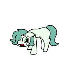 Size: 640x600 | Tagged: safe, artist:ficficponyfic, artist:methidman, color edit, edit, oc, oc only, oc:emerald jewel, earth pony, pony, colt quest, blank flank, color, colored, colt, crying, floppy ears, foal, male, sad, solo, upset
