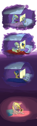 Size: 2100x6988 | Tagged: safe, artist:aaronmk, derpy hooves, dinky hooves, flash sentry, oc, g4, bedtime story, comic, female, filly, magic glow, older