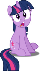 Size: 3404x6000 | Tagged: safe, artist:dashiesparkle, twilight sparkle, pony, unicorn, a bird in the hoof, g4, .svg available, absurd resolution, female, open mouth, simple background, sitting, solo, surprised, transparent background, unicorn twilight, vector