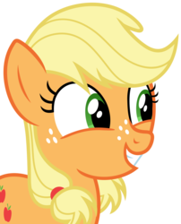 Size: 4250x5250 | Tagged: safe, artist:reginault, applejack, earth pony, pony, g4, where the apple lies, absurd resolution, cute, female, happy, jackabetes, simple background, solo, teenage applejack, transparent background, vector