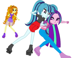 Size: 1024x820 | Tagged: safe, artist:trixiesparkle63, adagio dazzle, aria blaze, sonata dusk, equestria girls, g4, my little pony equestria girls: friendship games, the dazzlings