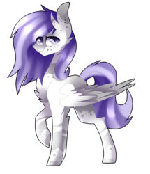 Size: 1729x2011 | Tagged: safe, artist:huirou, oc, oc only, oc:moon dream, pegasus, pony, chest fluff, simple background, solo, transparent background