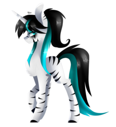 Size: 2673x2913 | Tagged: safe, artist:huirou, oc, oc only, oc:lunelaya, zebra, high res, simple background, solo, transparent background