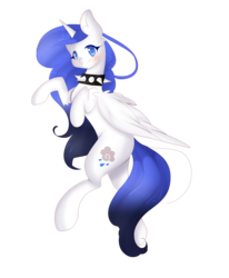 Size: 1720x2083 | Tagged: safe, artist:clefficia, oc, oc only, oc:chrysalis galaxy, alicorn, pony, choker, simple background, solo, spiked choker, transparent background