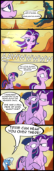 Size: 1389x4400 | Tagged: safe, artist:subjectnumber2394, queen chrysalis, starlight glimmer, trixie, twilight sparkle, alicorn, pony, unicorn, g4, to where and back again, :t, annoyed, camera, cloud, comic, dialogue, floppy ears, flying, former queen chrysalis, frown, glare, hug, jealous, karma, levitation, looking back, magic, mama twilight, open mouth, sad, smiling, speech bubble, telekinesis, trixie is not amused, twilight sparkle (alicorn), unamused, wide eyes, yelling