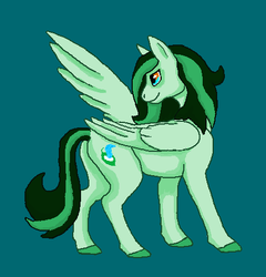 Size: 453x471 | Tagged: safe, artist:believeinshadows, oc, oc only, oc:eden shallowleaf, pegasus, pony, butt, plot, solo