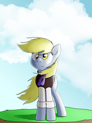 Size: 1280x1707 | Tagged: safe, artist:thealjavis, derpy hooves, pegasus, pony, g4, clothes, female, mare, solo