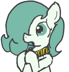 Size: 450x465 | Tagged: safe, artist:ficficponyfic, color edit, edit, oc, oc only, oc:emerald jewel, earth pony, pony, colt quest, color, colored, colt, cute, femboy, foal, hair over one eye, male, pirate, simple background, solo, transparent background, trap, worried