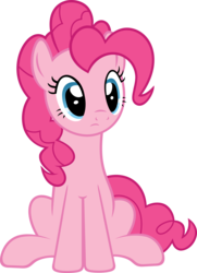 Size: 4332x6000 | Tagged: safe, artist:slb94, pinkie pie, g4, absurd resolution, curious, female, frown, simple background, sitting, solo, transparent background, vector