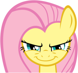 Size: 900x838 | Tagged: safe, fluttershy, g4, evil, female, glare, mean look, solo