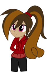 Size: 900x1388 | Tagged: dead source, safe, artist:wubcakeva, oc, oc only, oc:cupcake slash, equestria girls, g4, clothes, crossed arms, equestria girls-ified, hands behind back, pants, simple background, smiling, solo, transparent background, vector