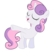 Size: 2133x2125 | Tagged: safe, artist:stolenfly, sweetie belle, g4, blank flank, female, high res, simple background, solo, transparent background, vector