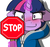 Size: 1200x1139 | Tagged: safe, artist:captainpudgemuffin, twilight sparkle, pony, g4, blushing, clothes, female, floppy ears, hoodie, levitation, looking at you, magic, mare, octagon, sans (undertale), simple background, smiling, solo, stop sign, sweat, telekinesis, undertale, white background, wide eyes