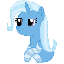 Size: 720x720 | Tagged: safe, artist:php30, trixie, pony, unicorn, g4, bust, clothes, crossed arms, female, lidded eyes, simple background, smiling, socks, solo, striped socks, transparent background