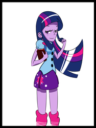 Size: 1024x1365 | Tagged: safe, artist:mythoughtsexactly, twilight sparkle, equestria girls, g4, female, solo