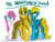 Size: 1600x1200 | Tagged: safe, artist:julunis14, oc, oc only, pony, glowing horn, horn, trio