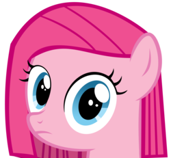 Size: 900x831 | Tagged: artist needed, safe, pinkie pie, g4, cute, cuteamena, female, filly, frown, looking at you, pinkamena diane pie, simple background, solo, stare, sweetie belle's stare, transparent background, vector, younger