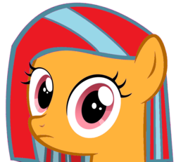Size: 900x831 | Tagged: safe, artist:thatsgrotesque, edit, oc, oc only, frown, looking at you, photoshop, simple background, solo, stare, sweetie belle's stare, transparent background, vector