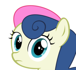 Size: 1024x939 | Tagged: safe, artist:clover-the-clever, bon bon, sweetie drops, earth pony, pony, g4, bust, female, frown, looking at you, portrait, simple background, solo, stare, sweetie belle's stare, transparent background, vector