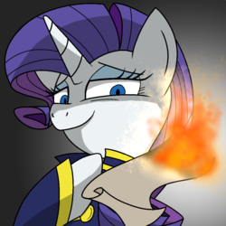Size: 1000x1000 | Tagged: safe, artist:geraritydevillefort, rarity, the count of monte rainbow, g4, burning, crossover, female, letter, rarifort, solo, the count of monte cristo