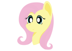Size: 1024x724 | Tagged: safe, artist:arswinton, fluttershy, g4, bust, cute, female, head, portrait, redbubble, simple background, smiling, solo, sticker, transparent background, vector