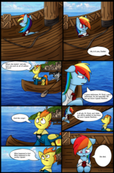 Size: 1280x1944 | Tagged: safe, artist:stuflox, lucky clover, rainbow dash, spitfire, comic:the count of monte rainbow, the count of monte rainbow, g4, boat, comic, pierre morel, rainbow dantes, the count of monte cristo