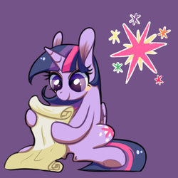 Size: 450x450 | Tagged: safe, artist:phyllismi, twilight sparkle, alicorn, pony, g4, cutie mark, female, pixiv, scroll, solo, twilight sparkle (alicorn)