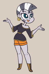 Size: 1000x1500 | Tagged: safe, artist:khuzang, zecora, equestria girls, g4, clothes, equestria girls-ified, female, solo
