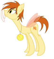 Size: 3623x3962 | Tagged: safe, artist:avarick, oc, oc only, oc:wither, breezie, high res, long neck, looking up, medal, simple background, smiling, solo, transparent background