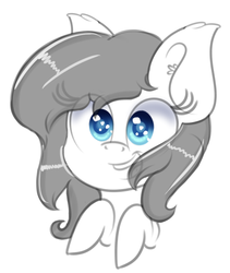 Size: 657x777 | Tagged: safe, artist:pastelhorses, oc, oc only, cute, happy, monochrome, smiling, solo