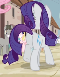 Size: 390x500 | Tagged: safe, screencap, rarity, pony, g4, the cutie map, butt, cropped, female, mare, plot