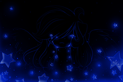 Size: 1024x683 | Tagged: safe, artist:starlyfly, oc, oc only, pegasus, pony, crying, night, solo, space, spread wings
