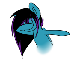 Size: 1024x827 | Tagged: safe, artist:despotshy, oc, oc only, oc:despy, pegasus, pony, bust, dab, exploitable meme, meme, simple background, solo, transparent background