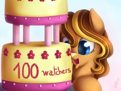 Size: 1200x900 | Tagged: safe, artist:divlight, oc, oc only, oc:divine light, pony, cake, food, solo