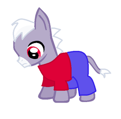 Size: 492x484 | Tagged: safe, donkey, base used, clothes, pants, ponified, shirt, solo, trotro