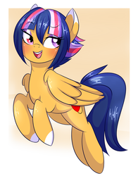Size: 1024x1309 | Tagged: safe, artist:daydreamsyndrom, oc, oc only, pegasus, pony, heterochromia, simple background, solo