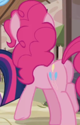 Size: 359x560 | Tagged: safe, screencap, pinkie pie, earth pony, pony, g4, the cutie map, butt, cropped, female, mare, plot