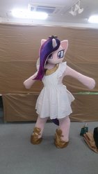 Size: 1151x2048 | Tagged: safe, artist:dieva4130, princess cadance, human, g4, clothes, cosplay, costume, dress, fursuit, irl, irl human, photo, solo