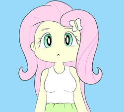 Size: 1102x1000 | Tagged: safe, artist:p-skink, fluttershy, equestria girls, g4, clothes, female, solo, tank top