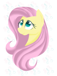 Size: 5000x6666 | Tagged: safe, artist:lee-the-king, fluttershy, g4, absurd resolution, bust, colored pupils, female, portrait, smiling, solo